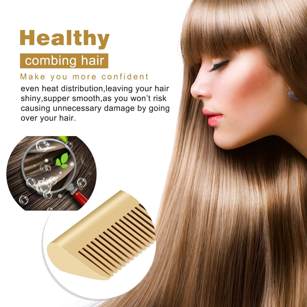 2 in 1  Electric Hot Heating Comb Hair Straightener Curler Wet Dry Hair Iron Straightening Brush Hair Styling Tool Hypemart