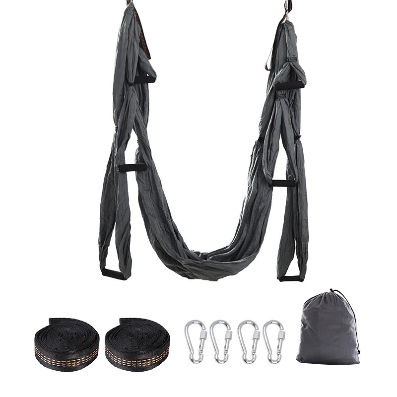 Aerial Yoga Hammock, Anti-Gravity, Full Set, 6 Handles, Hammock Swing Gym, Hanging Belt, Strap Pilates Hypemart
