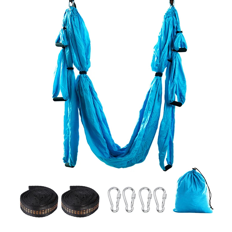 Aerial Yoga Hammock, Anti-Gravity, Full Set, 6 Handles, Hammock Swing Gym, Hanging Belt, Strap Pilates Hypemart