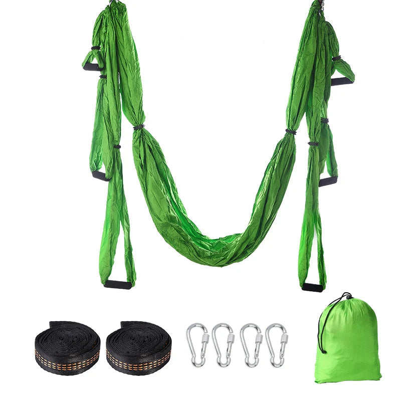 Aerial Yoga Hammock, Anti-Gravity, Full Set, 6 Handles, Hammock Swing Gym, Hanging Belt, Strap Pilates Hypemart