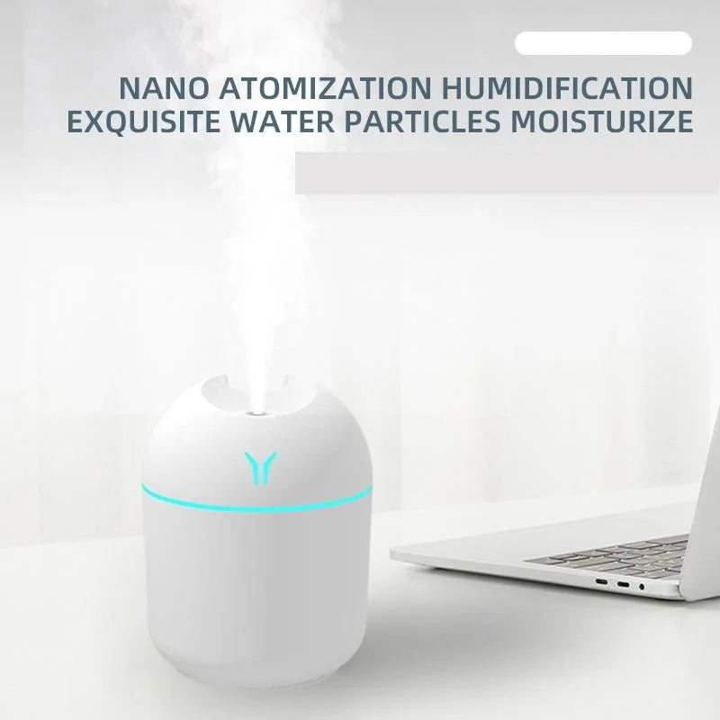 250ML USB Mini Air Humidifier Aroma Essential Oil Diffuser For Home Car Ultrasonic Mute Mist Maker Diffuser with LED Color Lamp Hypemart