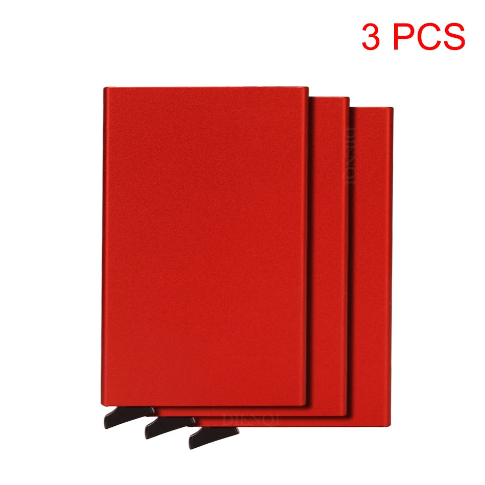 Rfid Smart Wallet Card Holder Metal Thin Slim Men Women Wallets Pop Up Minimalist Wallet Small Black Purse Vallet Walets for Men Hypemart