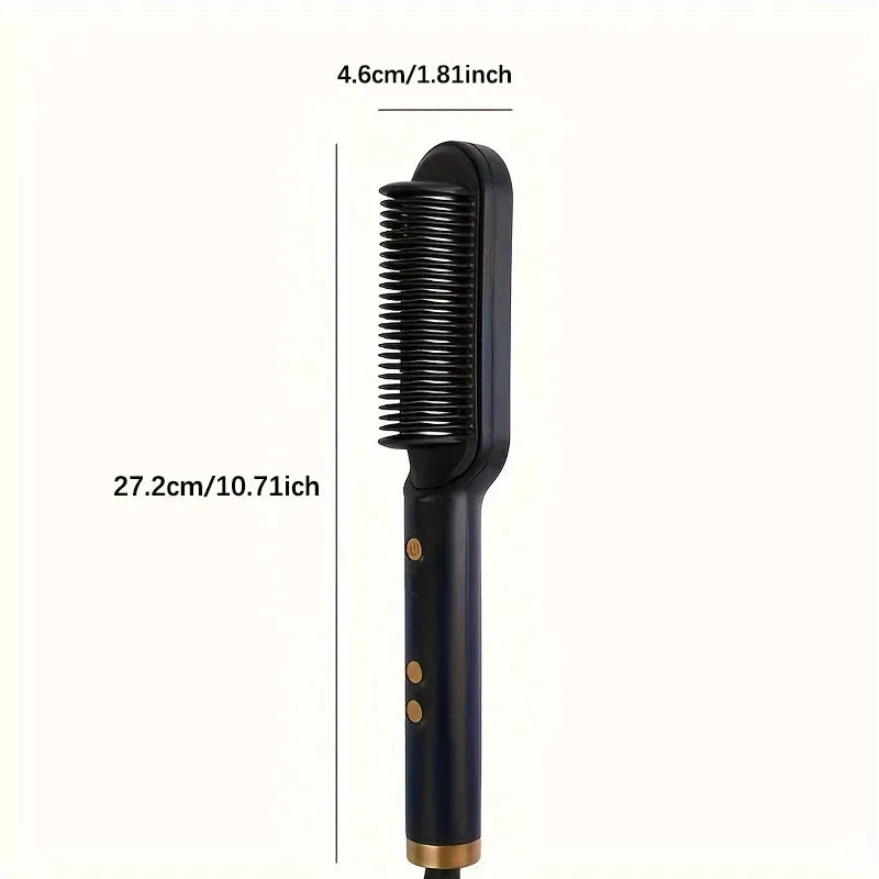 1 piece of straight hair comb, 2-in-1 electric straight hair curling styling tool, multifunctional straight hair straightener Hypemart