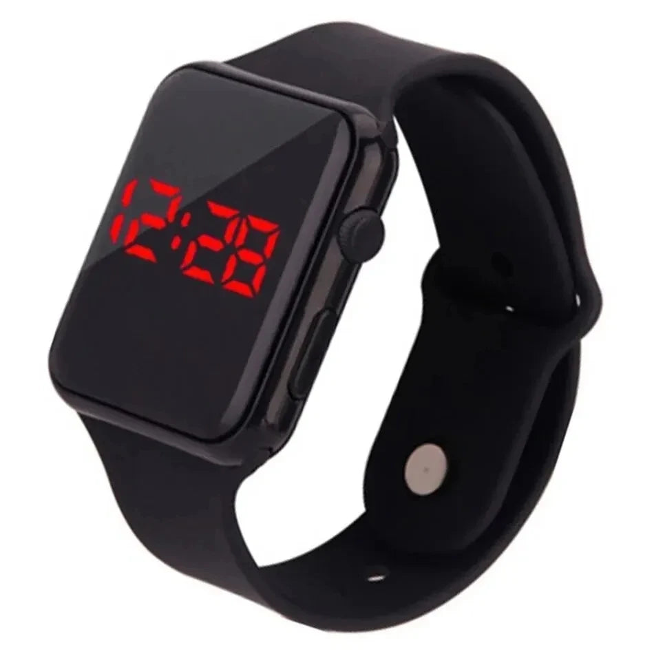 Simple Digital Watch for Men Women Fashion Sport LED Electronic Watch Black Silicone Wristband Casual Mens Watch Reloj Hombre Hypemart