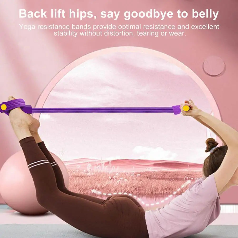 39cm 6-Tube Pedal Resistance Band Tension Rope Elastic Yoga Pedal Puller Body Stretching Trainer Home Gym Workout Equipments Hypemart