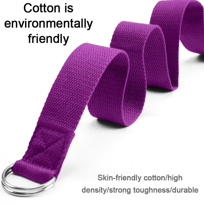 Yoga Mat Strap Elastic Bands Ballet Strap for Yoga Equipment Pilates Elastic Stretching Band Yoga Strap Cotton YJS05 Hypemart