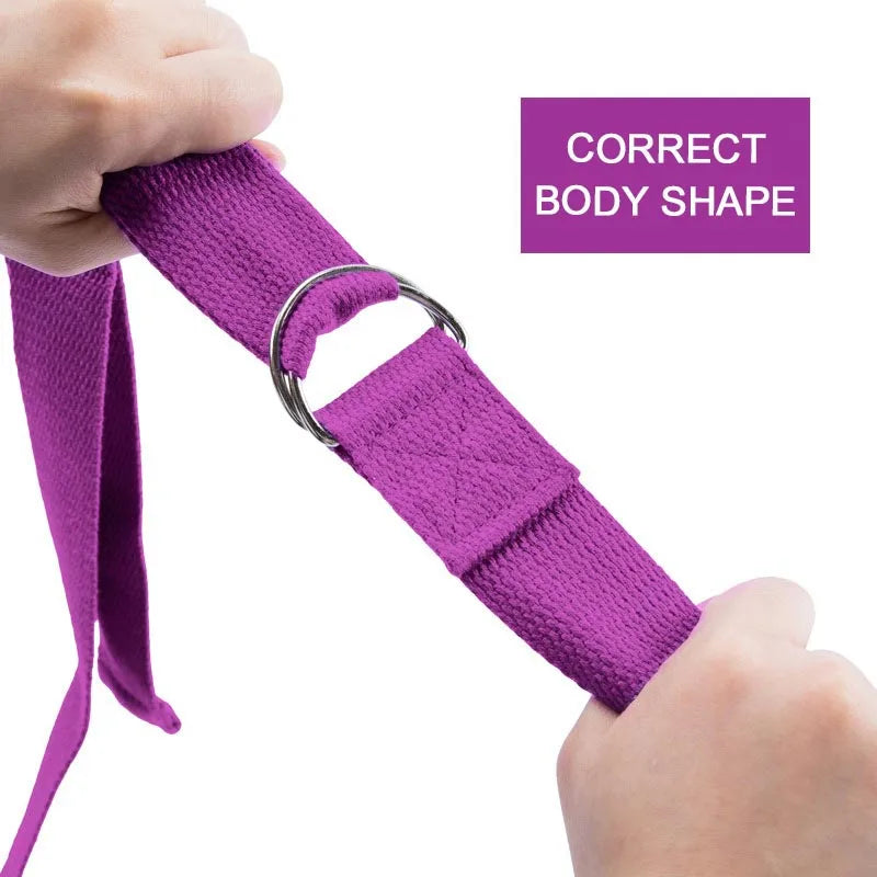 Yoga Mat Strap Elastic Bands Ballet Strap for Yoga Equipment Pilates Elastic Stretching Band Yoga Strap Cotton YJS05 Hypemart