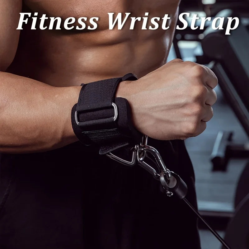 1 Pc Wrist Cuffs for Cable Machine, Adjustable Neoprene Padding, One Size Fit All, Fitness Wrist Straps for Men Women Hypemart