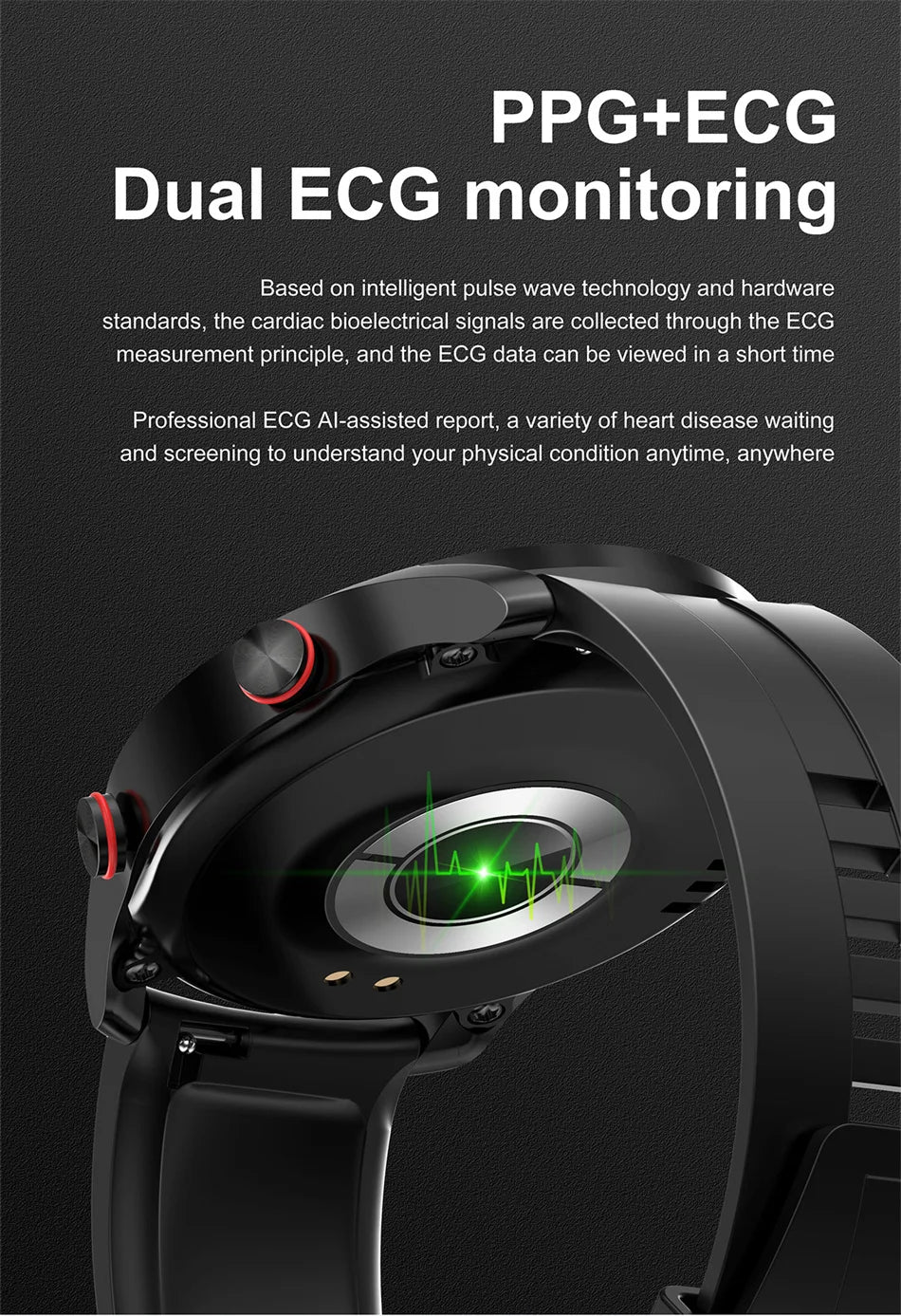 ECG+PPG Bluetooth Call Smart Watch Men Laser Health Blood Pressure Fitnes Sports Watches Man Sports Waterproof Smartwatch+Box Hypemart