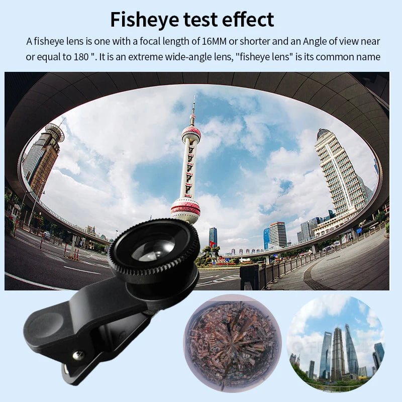 3in1 Fisheye Wide Angle Micro Camera Lens for iPhone Xiaomi Redmi 3IN1 Zoom Fish Eye Len on Smartphone Lenses with Phone Clip Hypemart