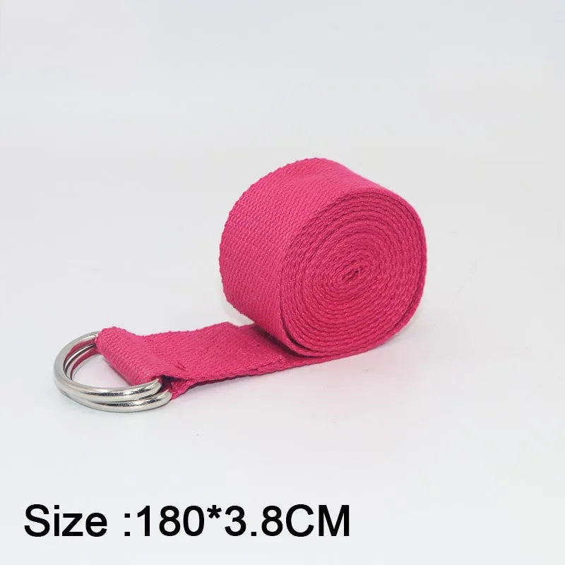 Yoga Mat Strap Elastic Bands Ballet Strap for Yoga Equipment Pilates Elastic Stretching Band Yoga Strap Cotton YJS05 Hypemart