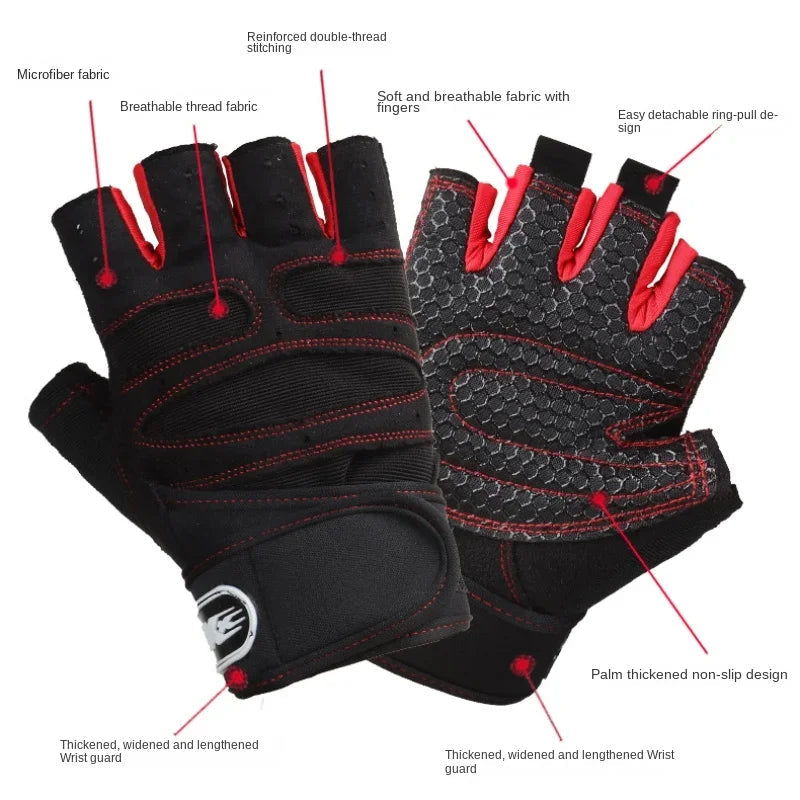 Gym Fitness Gloves Heavyweight Training Men Women Non-Slip Bodybuilding Workout Glove Extended Wrist Guard Weight Lifting Gloves Hypemart
