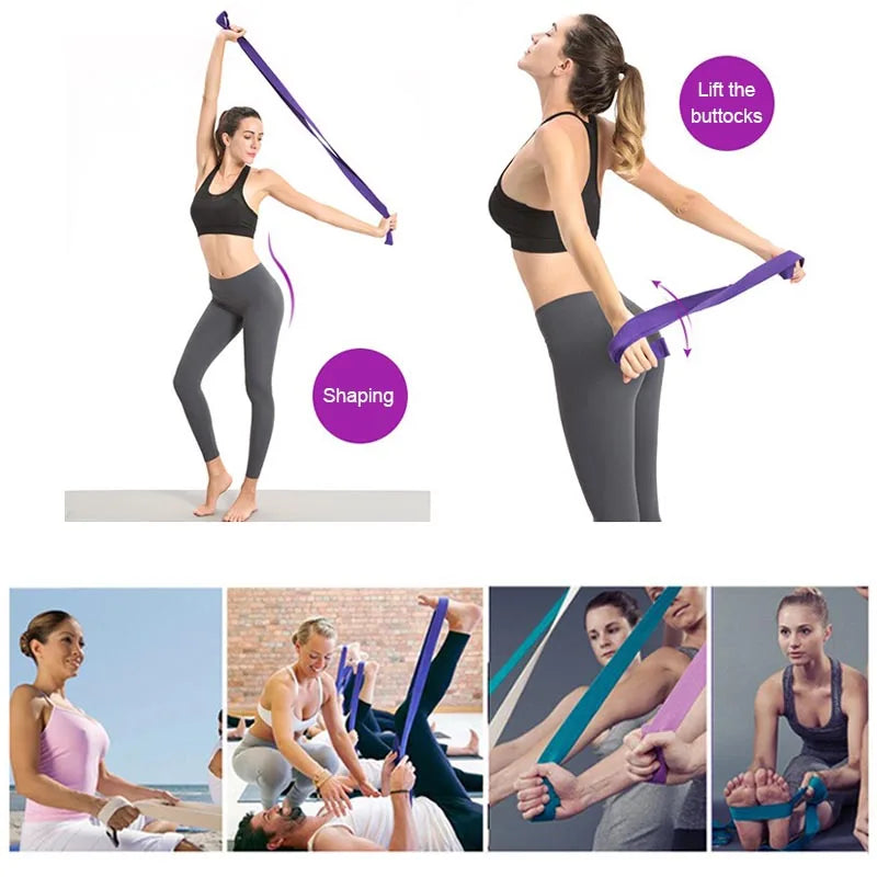 Yoga Mat Strap Elastic Bands Ballet Strap for Yoga Equipment Pilates Elastic Stretching Band Yoga Strap Cotton YJS05 Hypemart