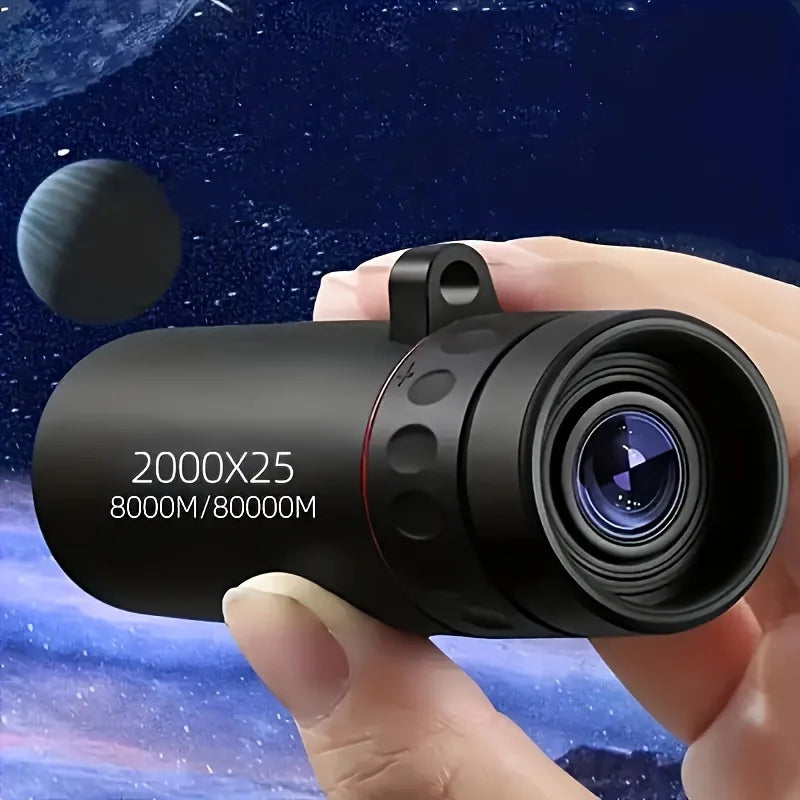 2025 2000X25 HD Monocular Telescope, Compact Portable for Travel, Hiking, Fishing, Camping, Stargazing, Concerts & Bird Watching Hypemart