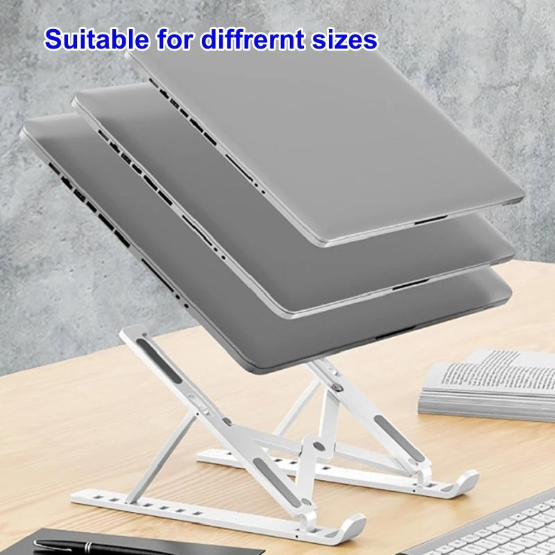 7 Levels Adjustable Laptop Stand  Foldable Portable Notebook Bracket Support Base ABS Holder for Macbook  Lenovo Laptop Air Pro Hypemart