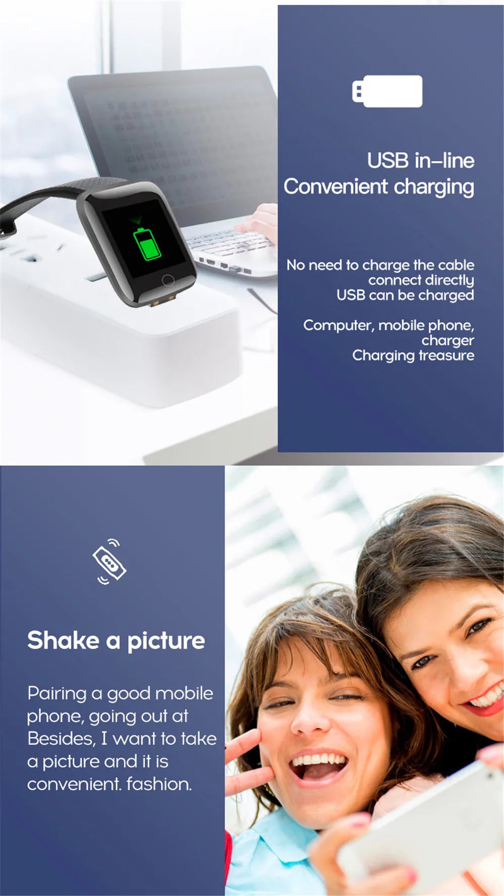 Smartwatch Men Women Wristwatches Smart Watch Message Fitness Monitor Bracelet Birthday Gift Electronic Clock For Android IOS Hypemart