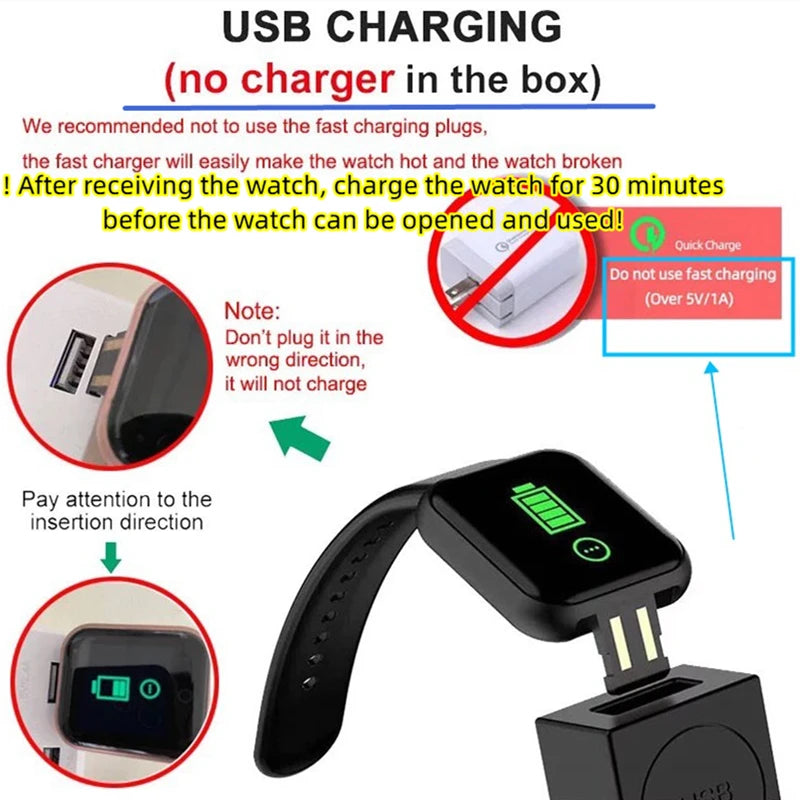 Smartwatch Men Women Wristwatches Smart Watch Message Fitness Monitor Bracelet Birthday Gift Electronic Clock For Android IOS Hypemart