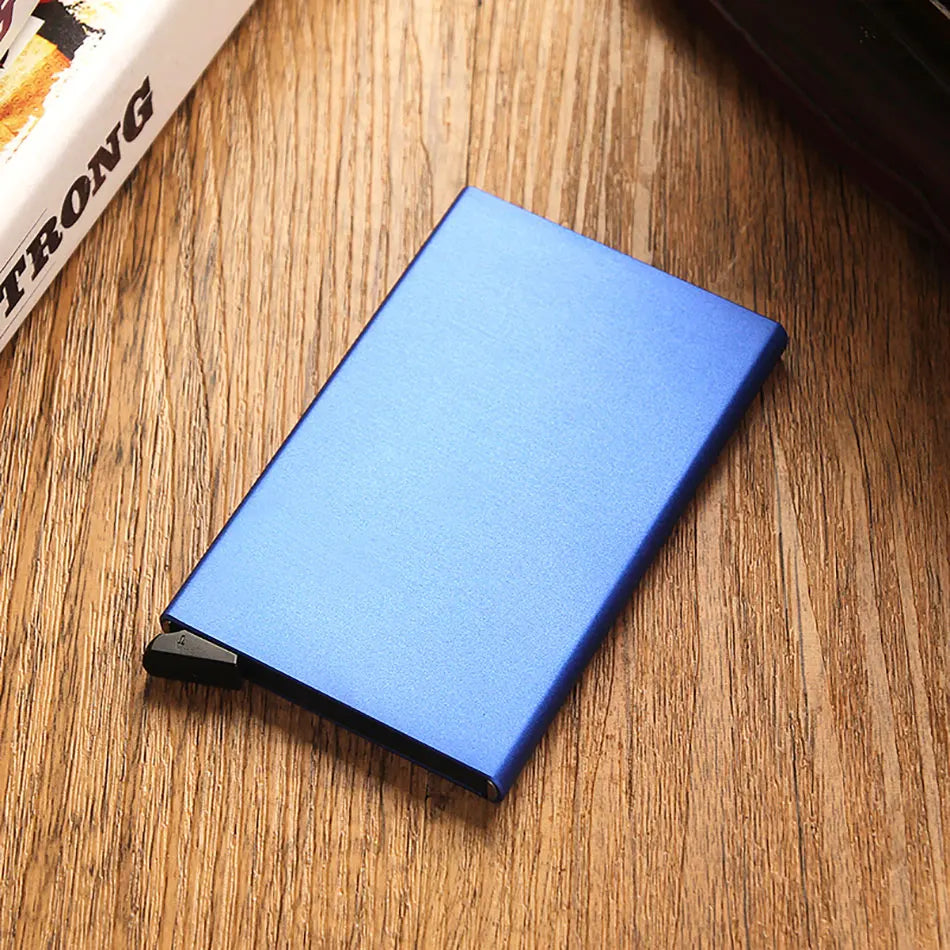 Rfid Smart Wallet Card Holder Metal Thin Slim Men Women Wallets Pop Up Minimalist Wallet Small Black Purse Vallet Walets for Men Hypemart