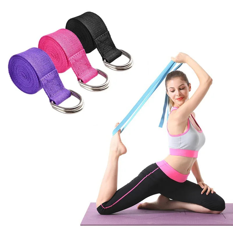 Yoga Mat Strap Elastic Bands Ballet Strap for Yoga Equipment Pilates Elastic Stretching Band Yoga Strap Cotton YJS05 Hypemart