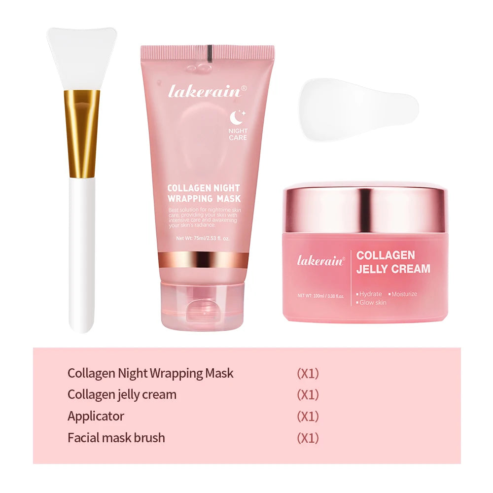 75ml Collagen Peel-off Mask Night Wrapping Facial Mud Firming mask Daily 100g Collagen Jelly Cream Hydrolyzed Collagen Skin Care Hypemart