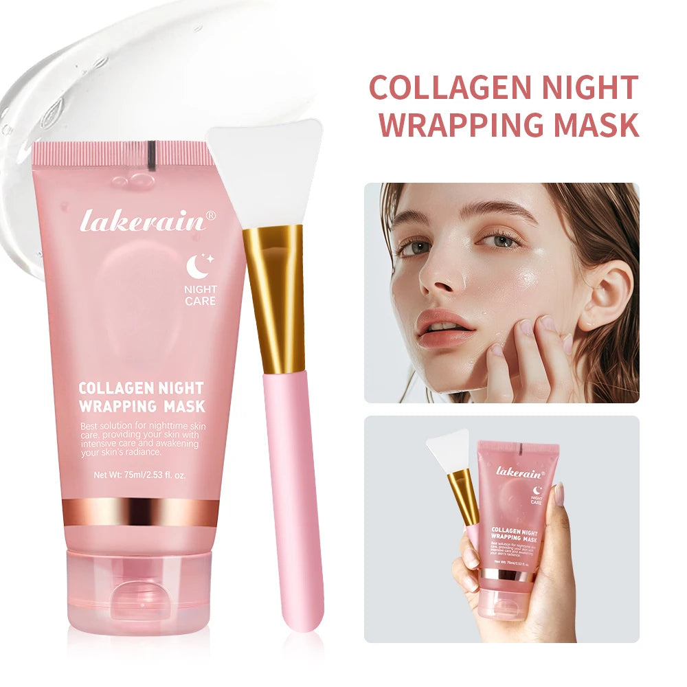 75ml Collagen Peel-off Mask Night Wrapping Facial Mud Firming mask Daily 100g Collagen Jelly Cream Hydrolyzed Collagen Skin Care Hypemart