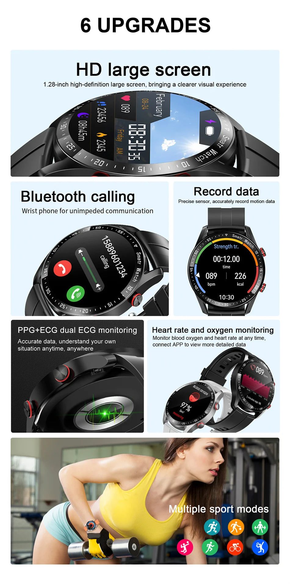 ECG+PPG Bluetooth Call Smart Watch Men Laser Health Blood Pressure Fitnes Sports Watches Man Sports Waterproof Smartwatch+Box Hypemart
