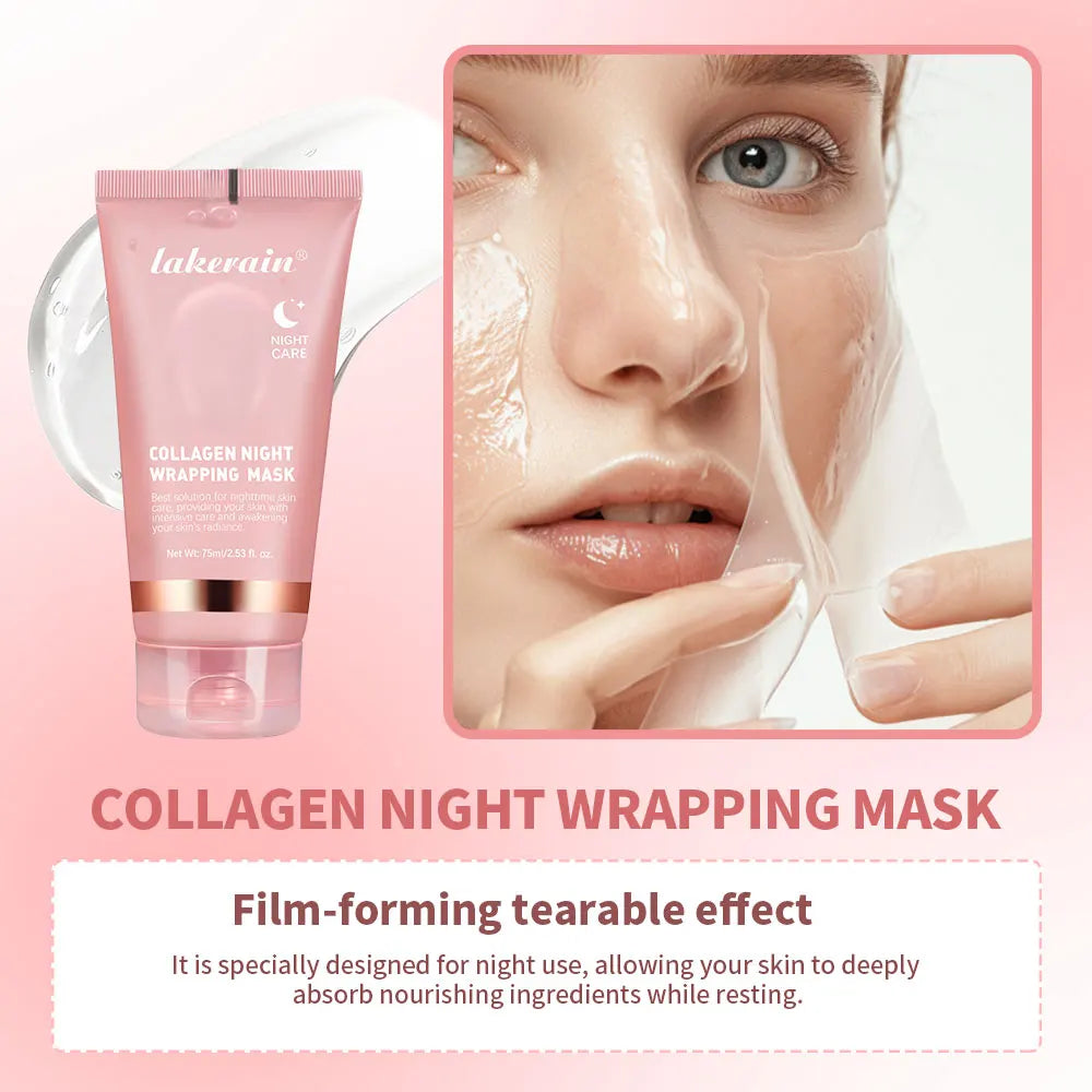 75ml Collagen Peel-off Mask Night Wrapping Facial Mud Firming mask Daily 100g Collagen Jelly Cream Hydrolyzed Collagen Skin Care Hypemart