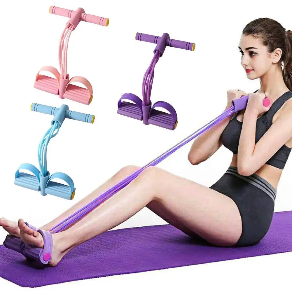 39cm 6-Tube Pedal Resistance Band Tension Rope Elastic Yoga Pedal Puller Body Stretching Trainer Home Gym Workout Equipments Hypemart