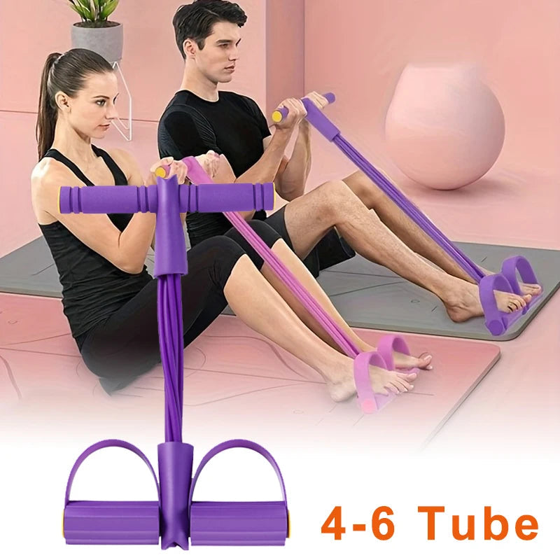 4-Level Resistance Band Tensioner with Non-Slip Handles - Home Fitness Equipment for Abdominal Muscle Training Yoga Abdominal Hypemart