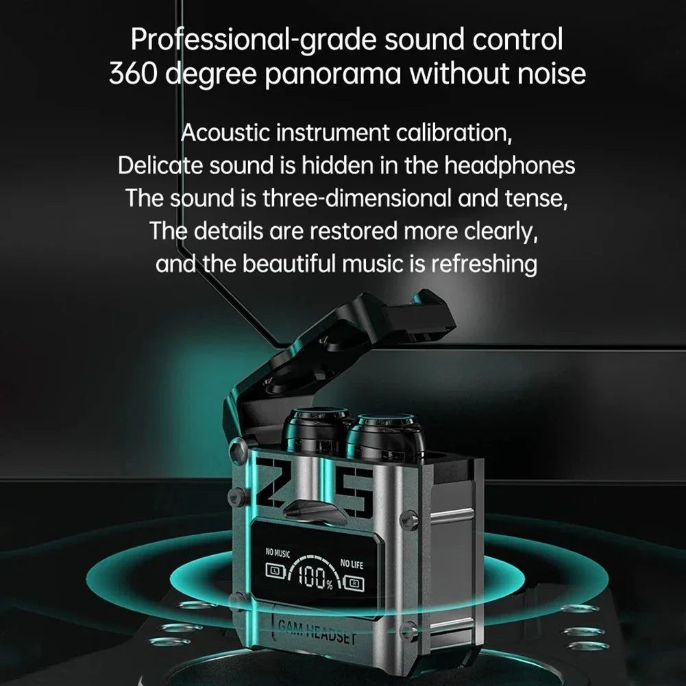 New TWS M25 Bluetooth 5.3 TWS Wireless Headphones with LED Display Stereo Headset Touch Control Earbuds Noise Reduction Hypemart