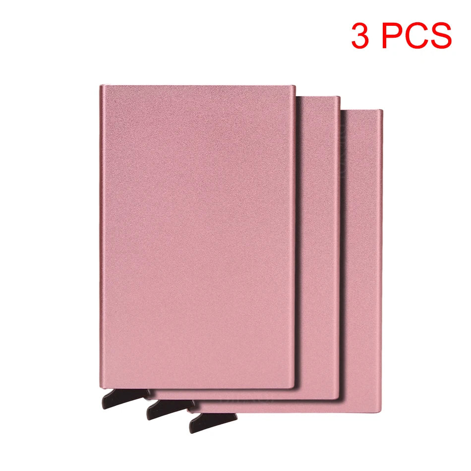 Rfid Smart Wallet Card Holder Metal Thin Slim Men Women Wallets Pop Up Minimalist Wallet Small Black Purse Vallet Walets for Men Hypemart