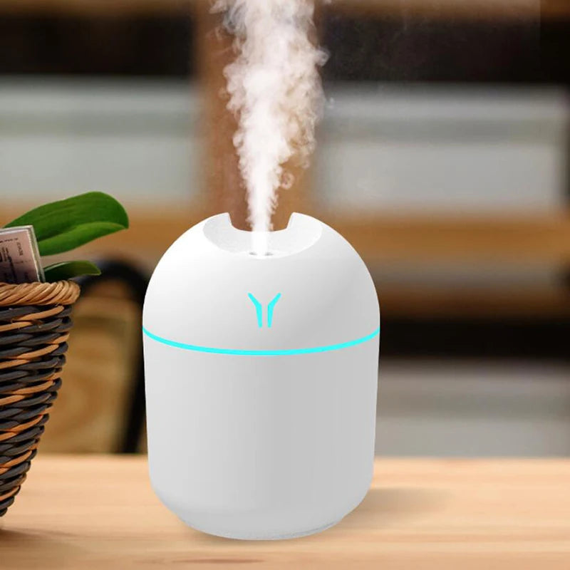 250ML USB Mini Air Humidifier Aroma Essential Oil Diffuser For Home Car Ultrasonic Mute Mist Maker Diffuser with LED Color Lamp Hypemart