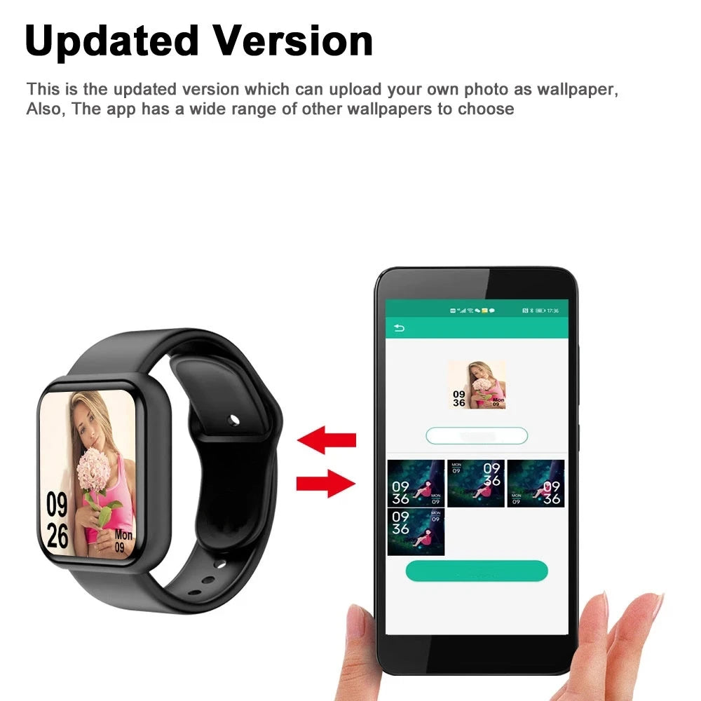 Smartwatch Men Women Wristwatches Smart Watch Message Fitness Monitor Bracelet Birthday Gift Electronic Clock For Android IOS Hypemart