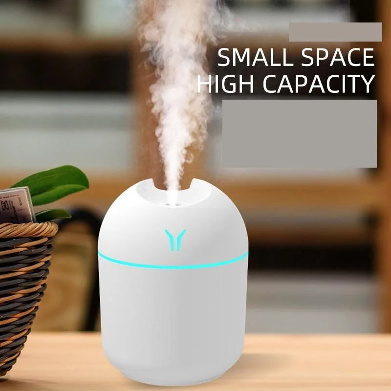 250ML USB Mini Air Humidifier Aroma Essential Oil Diffuser For Home Car Ultrasonic Mute Mist Maker Diffuser with LED Color Lamp Hypemart