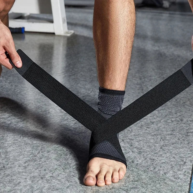 1PC Elastic Nylon Knitted Ankle Brace Support Sport Anklet Pressurized Bandage Foot Strap for Gym Basketball Running Hypemart