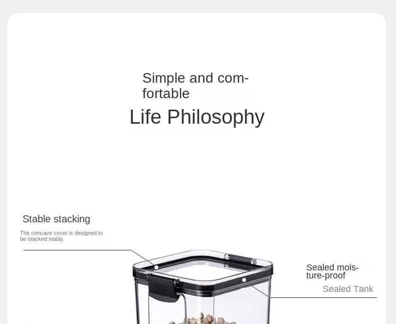 Sealed Jars Kitchen Grain Storage Organizer Large Tank Plastic Moisture-proof Storage Box Household Seasoning Jars Set Hypemart