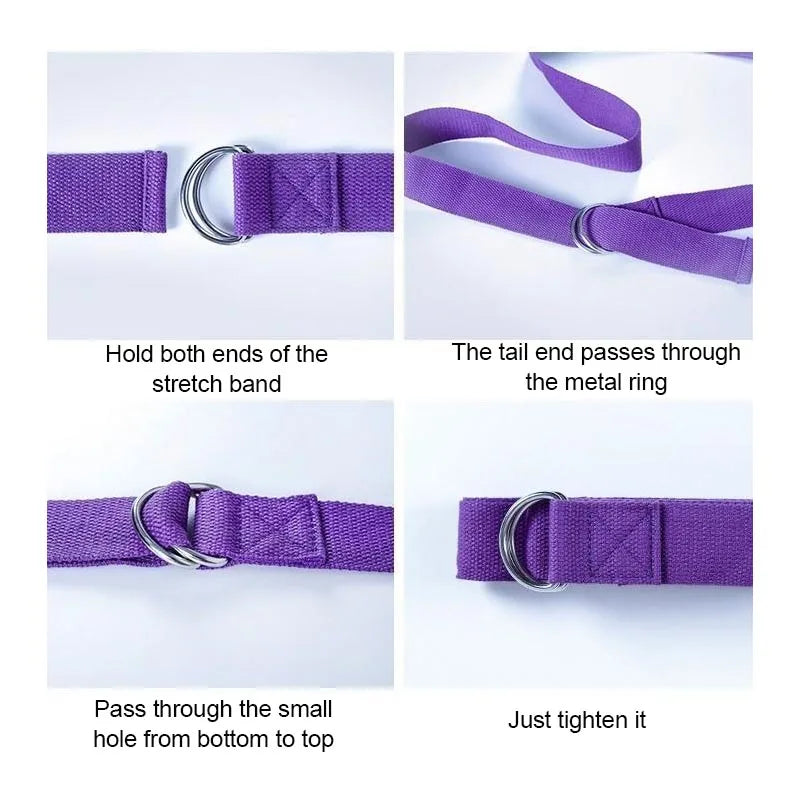 Yoga Mat Strap Elastic Bands Ballet Strap for Yoga Equipment Pilates Elastic Stretching Band Yoga Strap Cotton YJS05 Hypemart