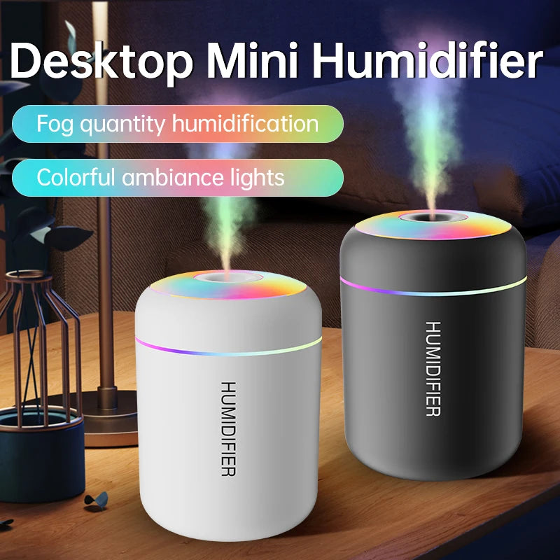 180ML Mini Air Humidifier USB Electric Aroma Diffuser Essential Oil Purifier Aromatherapy Mist Maker Lights For Car Home Bedroom Hypemart