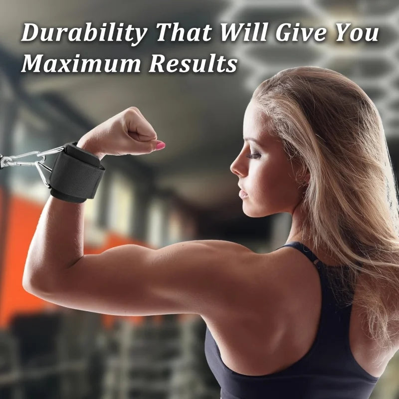 1 Pc Wrist Cuffs for Cable Machine, Adjustable Neoprene Padding, One Size Fit All, Fitness Wrist Straps for Men Women Hypemart