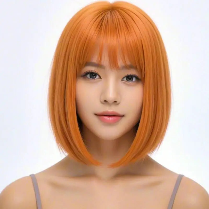 12 Inch  Bobo Wig  High-Quality Synthetic Hair for Women -Versatile Style Perfeet for Any Occasion Hypemart