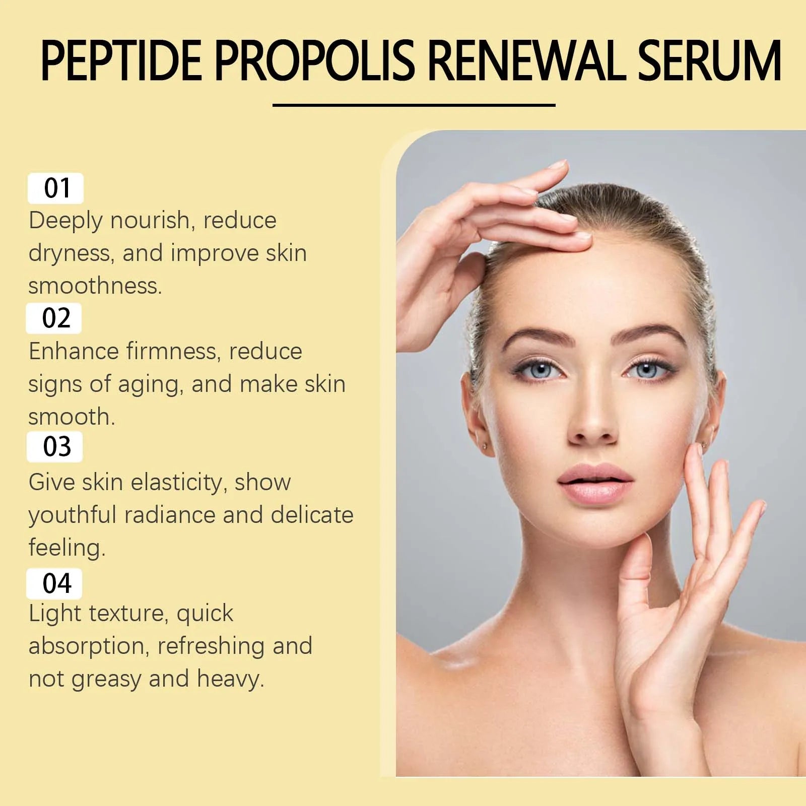 Peptide Propolis Face Serum Reduce Dryness Firming Lifting Anti Redness Renewal Smoothing Nourishing Repair Damaged Skin Essence Hypemart