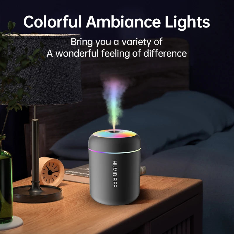 180ML Mini Air Humidifier USB Electric Aroma Diffuser Essential Oil Purifier Aromatherapy Mist Maker Lights For Car Home Bedroom Hypemart