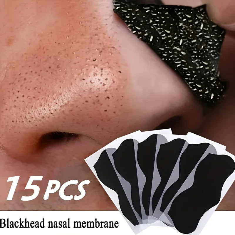 15pcs Blackhead Nose Strips Deep Cleansing Nasal Spot Facial Dot Stickers Nose Mask Shill For Acne & Black Head - Dropship Hypemart