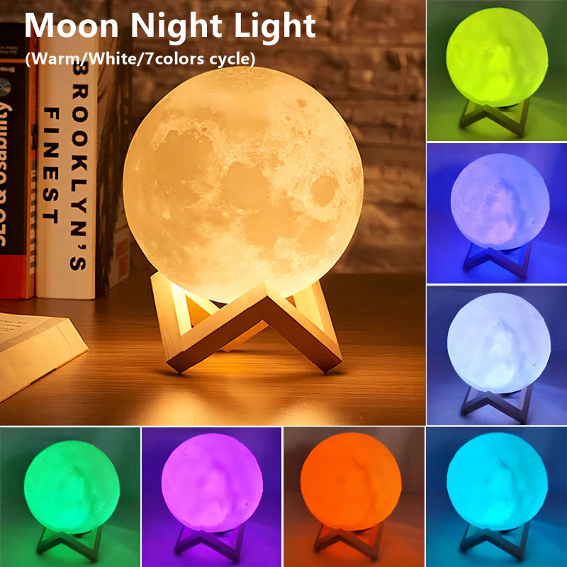 Book Light LED Moon Light Galaxy Light, Moon Night Light, Girl, Boy, Child Birthday Gift, Bedroom Decoration Indoor lighting Hypemart