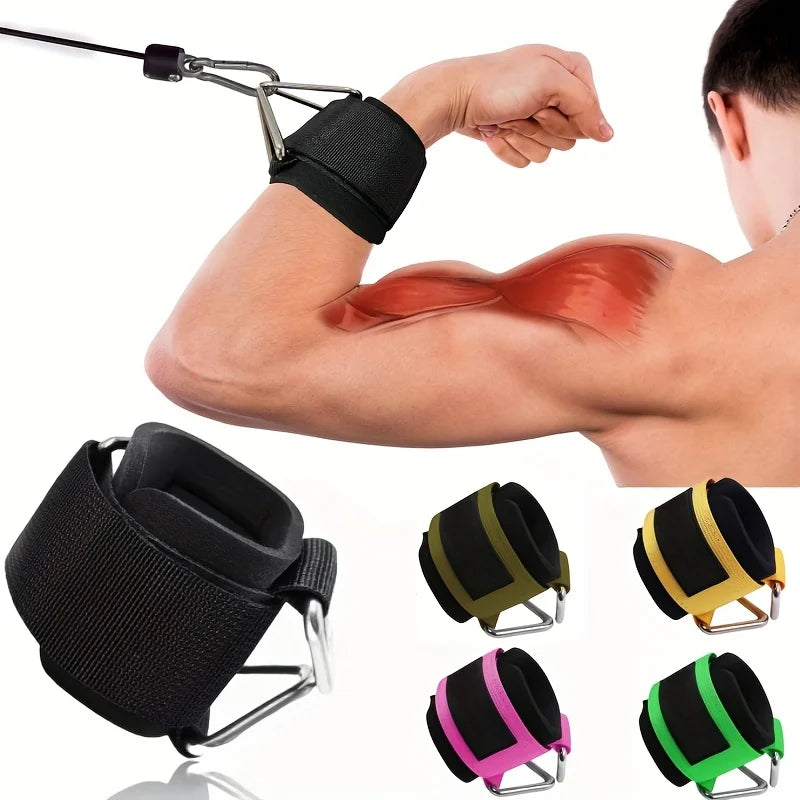 1 Pc Wrist Cuffs for Cable Machine, Adjustable Neoprene Padding, One Size Fit All, Fitness Wrist Straps for Men Women Hypemart