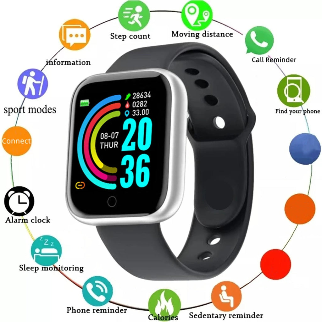 Smartwatch Men Women Wristwatches Smart Watch Message Fitness Monitor Bracelet Birthday Gift Electronic Clock For Android IOS Hypemart