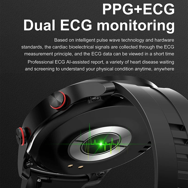 ECG+PPG Bluetooth Call Smart Watch Men Laser Health Blood Pressure Fitnes Sports Watches Man Sports Waterproof Smartwatch+Box Hypemart
