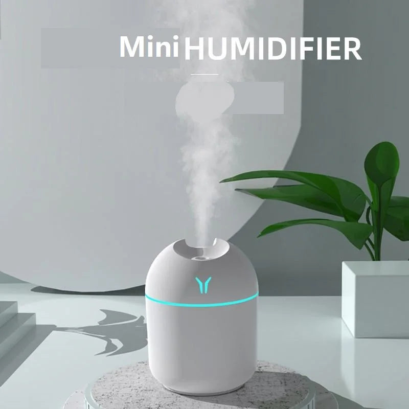 250ML USB Mini Air Humidifier Aroma Essential Oil Diffuser For Home Car Ultrasonic Mute Mist Maker Diffuser with LED Color Lamp Hypemart